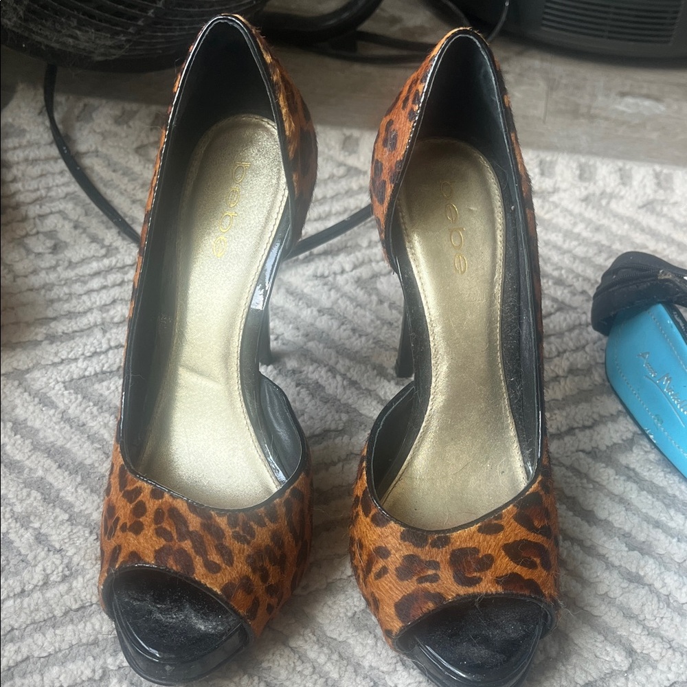 Aldo Animal Print Peep Toe Heels